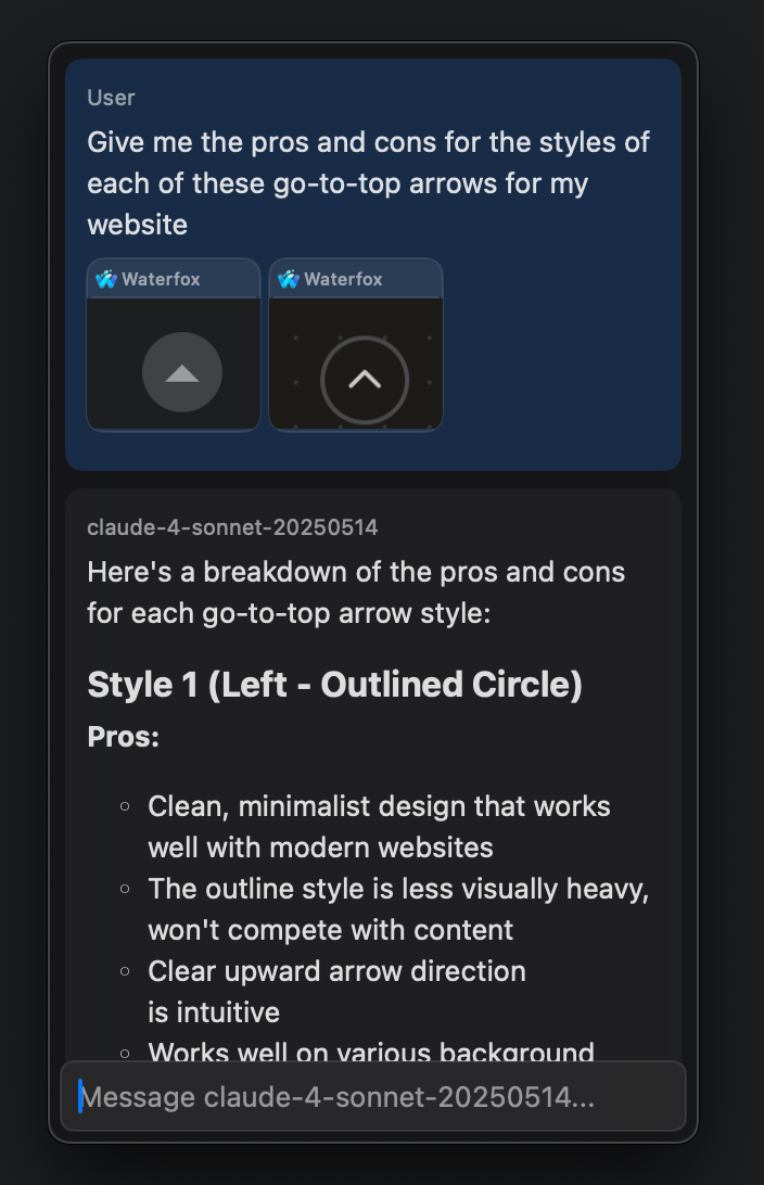 UI comparison showing Tomo vs other chat interfaces